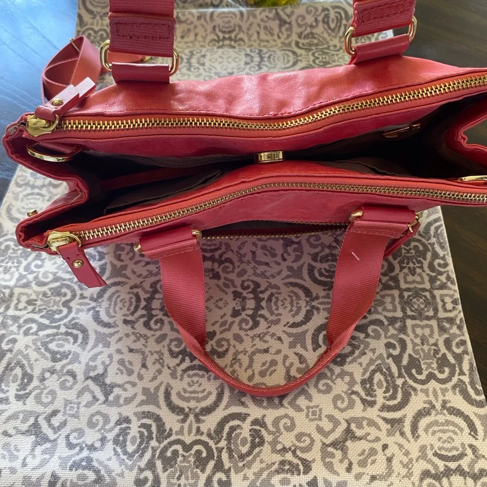 Kipling Shiny Coral Pink Shoulder & Handbag✨✨ - Picture 16 of 16